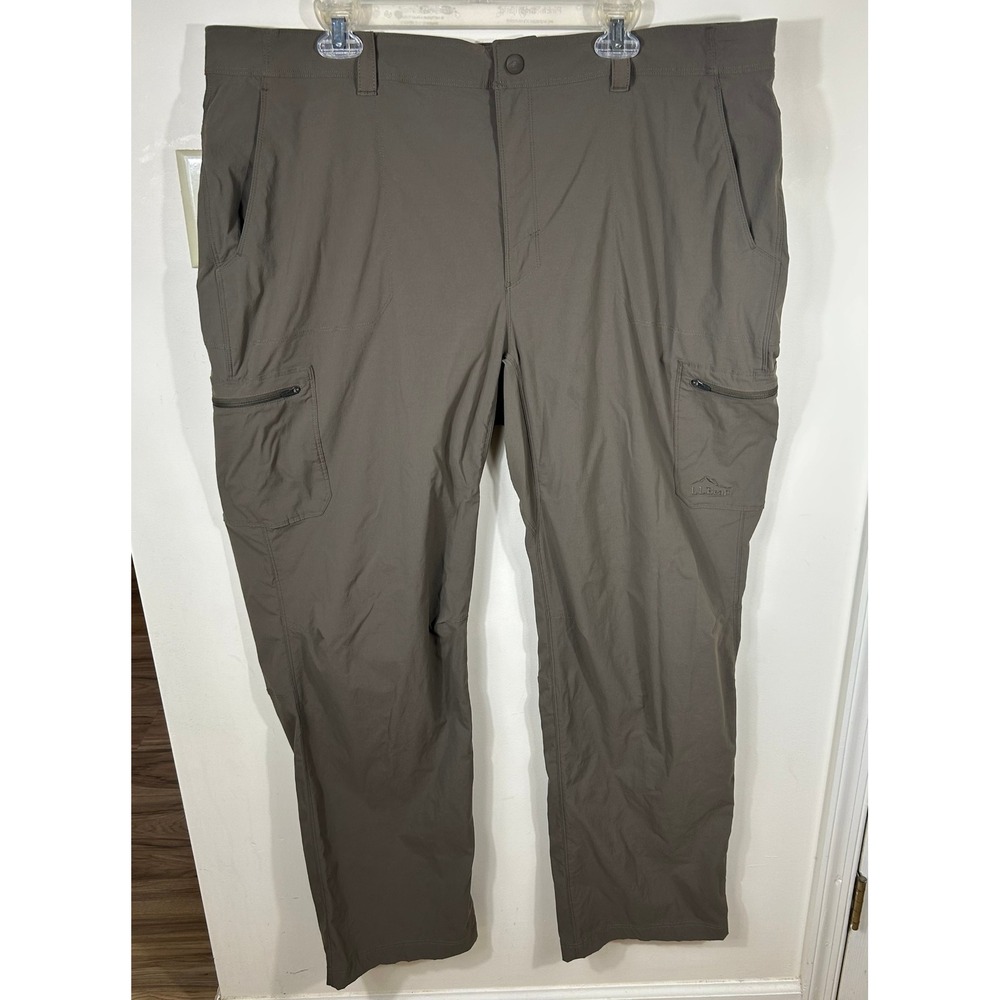 LL Bean Pants Mens 42x36 Tan Cresta‎ Hiking Cargo Water Resistant Outdoor 506422